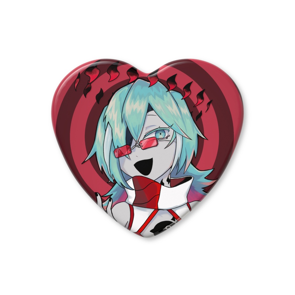 あのにむ(裏)/ハート缶バッジ