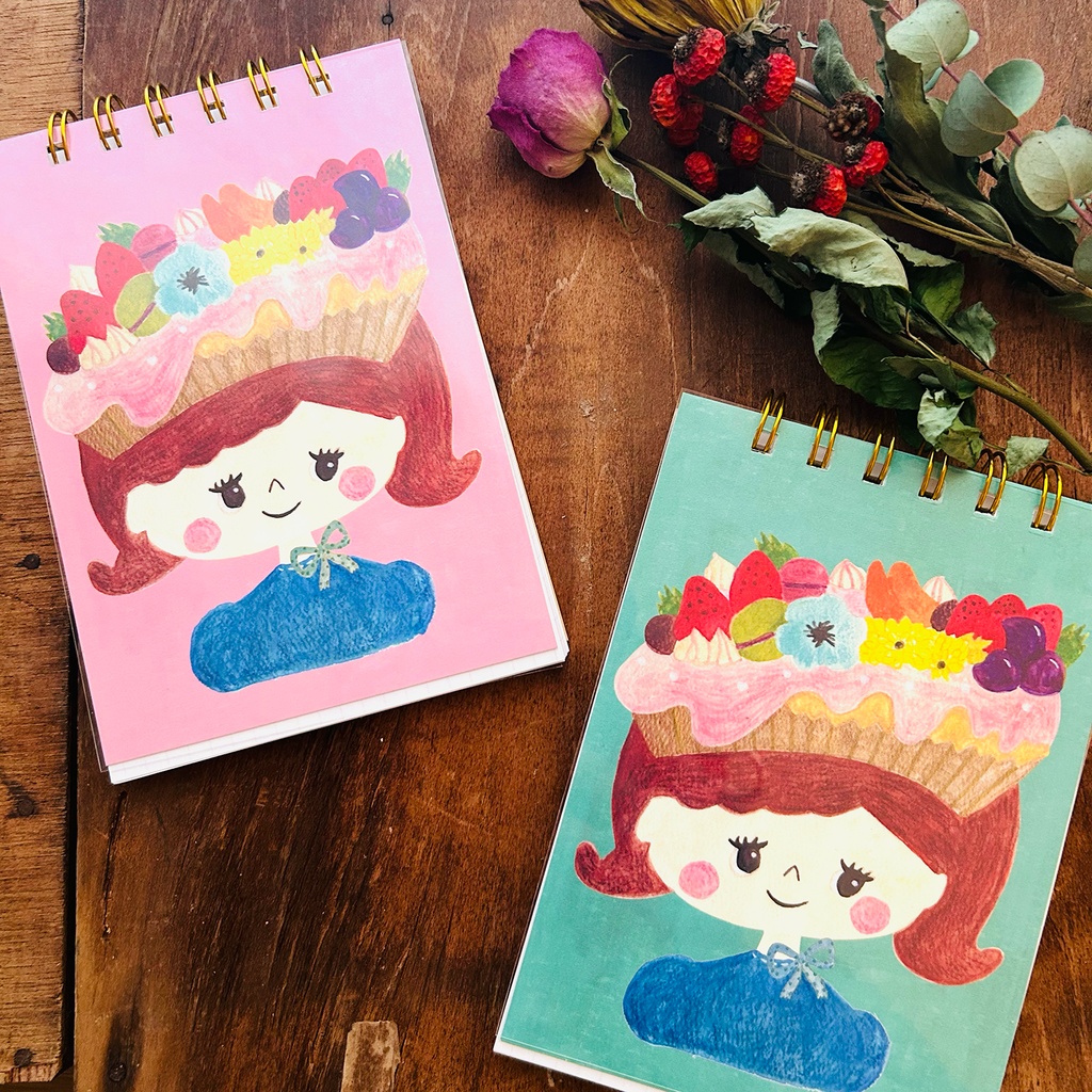 【A6手製リングノート】タルト王冠でおでかけ