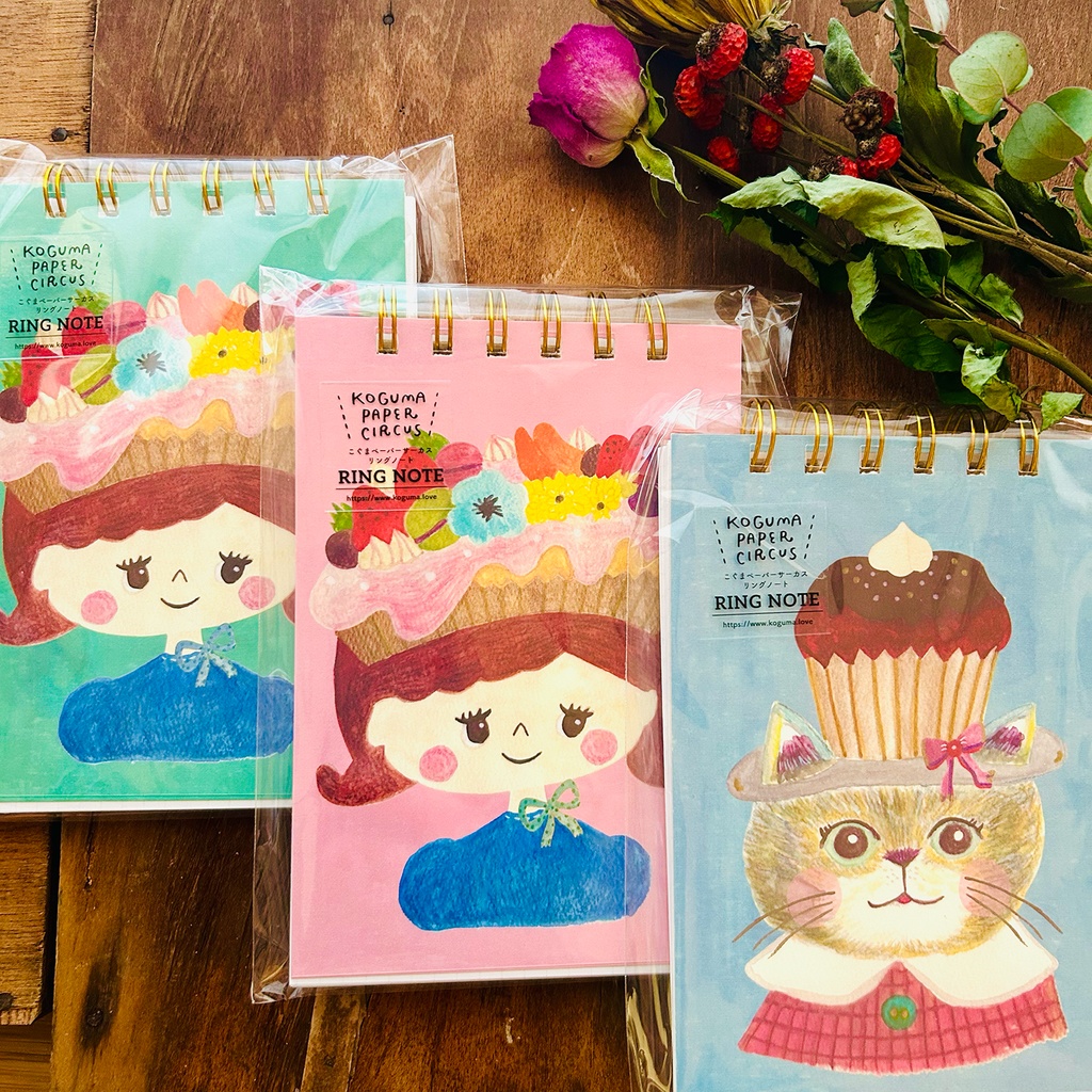 【A6手製リングノート】ネコちゃんのおでかけ