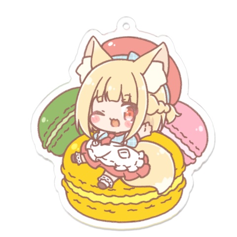 もぐもぐアクキー(マカロン來狐)
