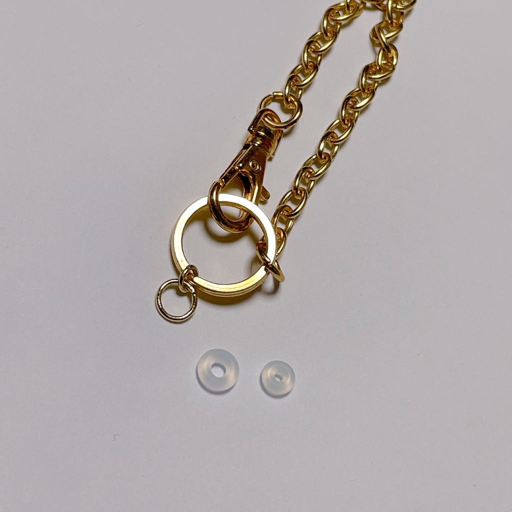 【DC/コナン】ビジュー付リボンヘアアクセ ホワイト(バッグチャーム)