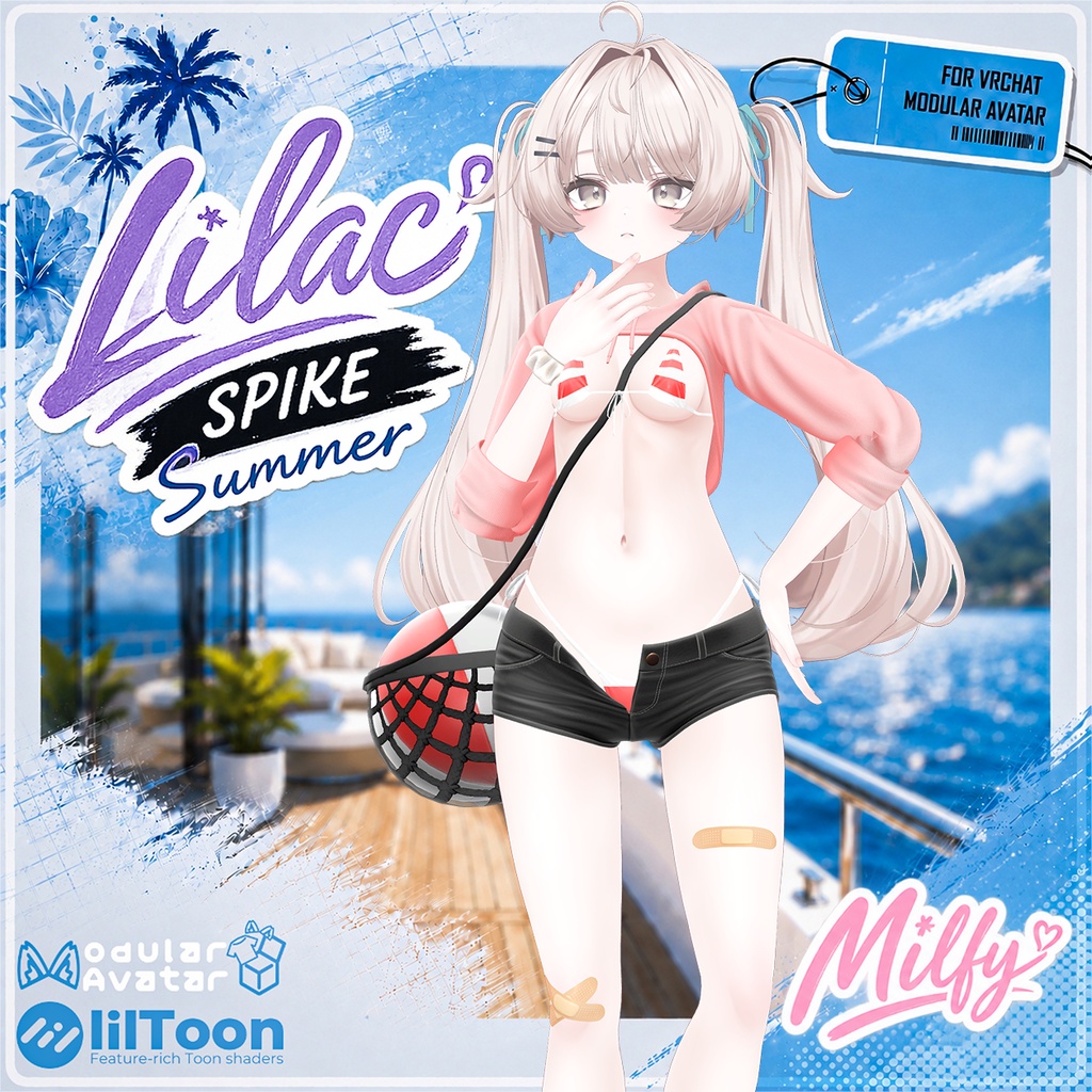 🌴SALE 50%OFF 🌴【13アバター対応】 LILAC SPIKE