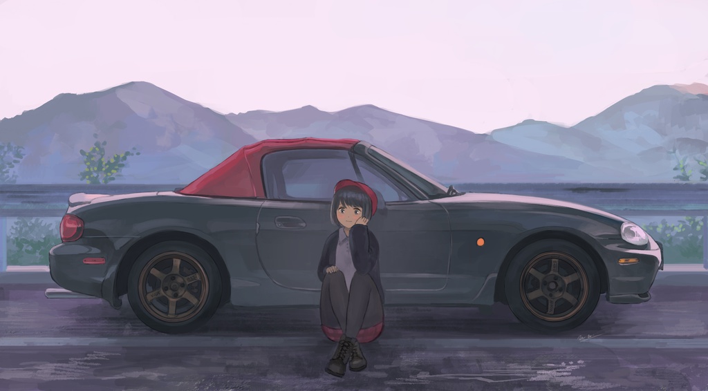 愛車+愛車擬人化オーダーイラスト