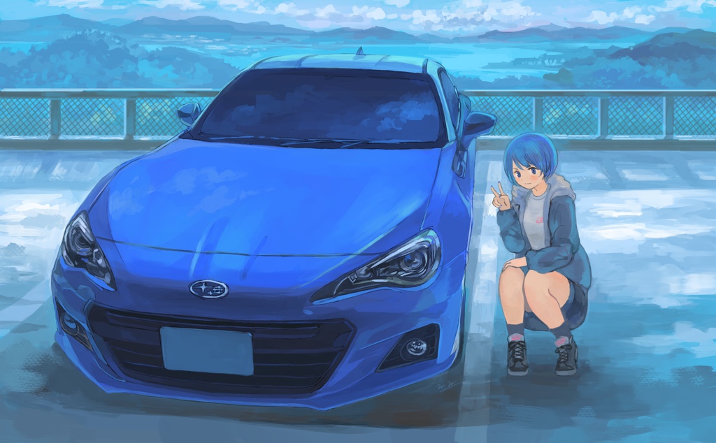 愛車+愛車擬人化オーダーイラスト
