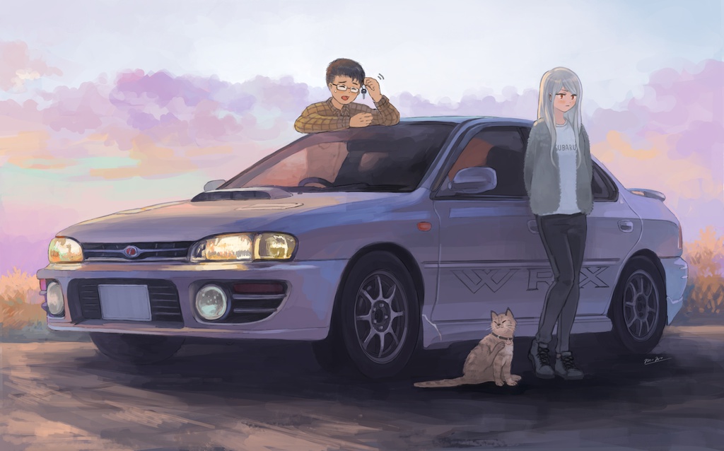 愛車+愛車擬人化オーダーイラスト
