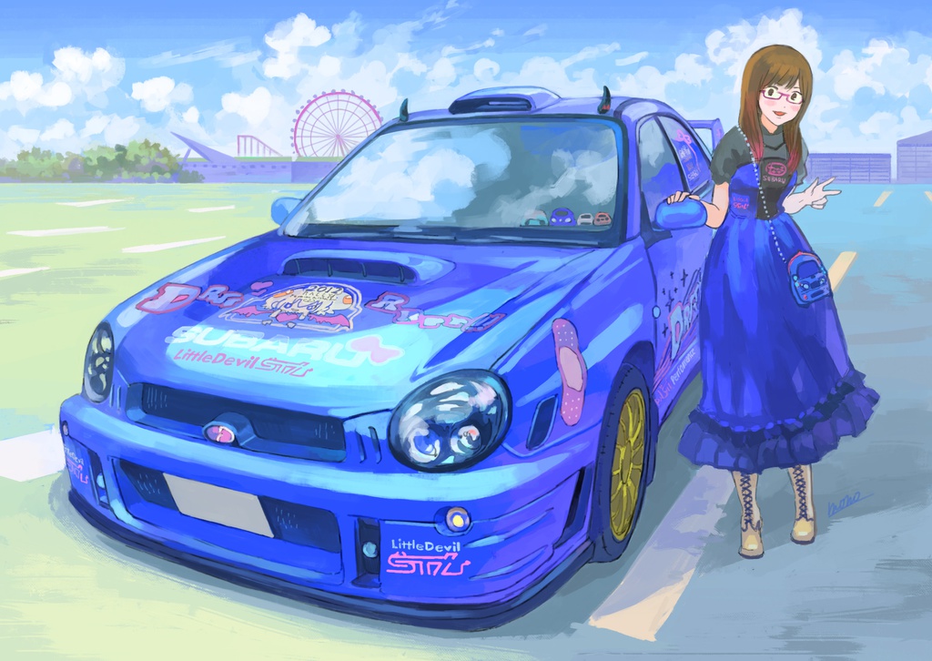 愛車+ご本人オーダーイラスト