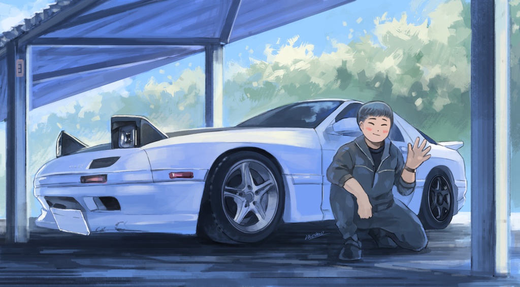 愛車+ご本人オーダーイラスト