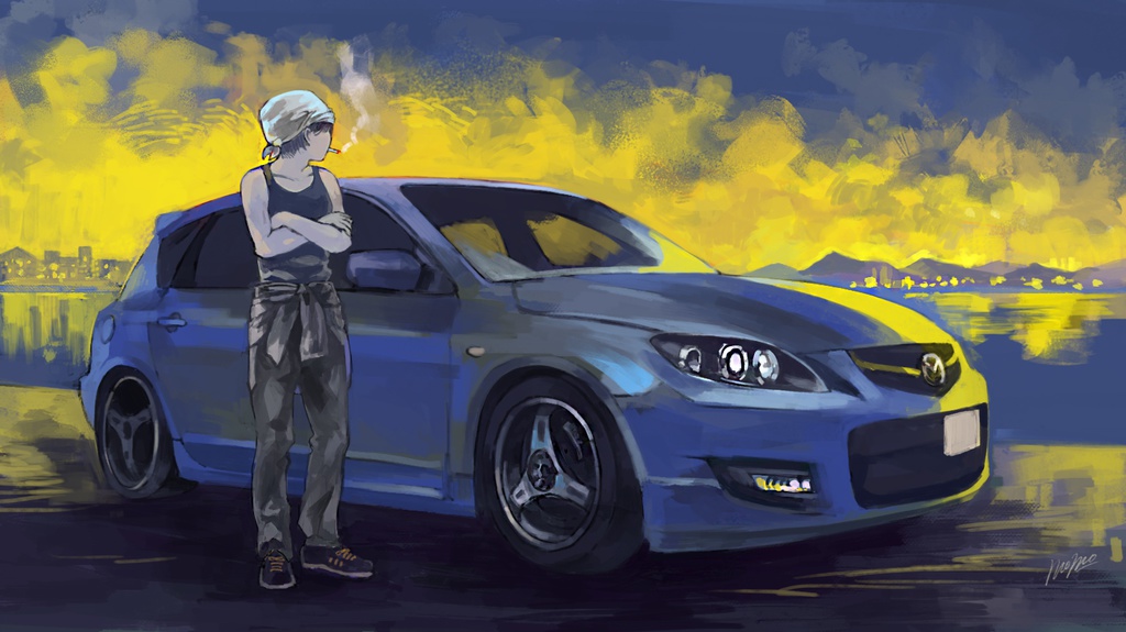 愛車+ご本人オーダーイラスト