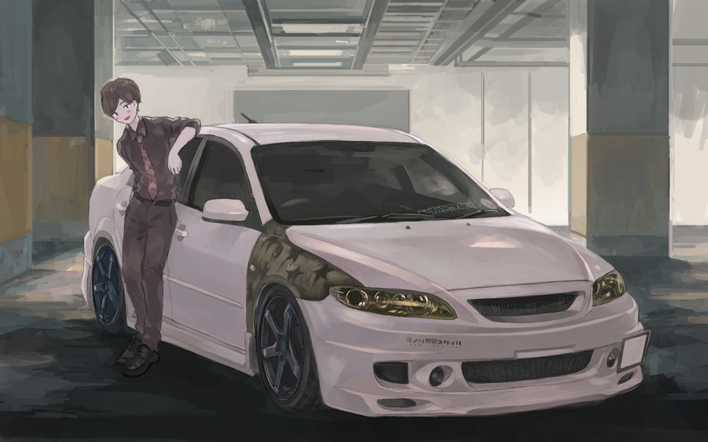 愛車+ご本人オーダーイラスト