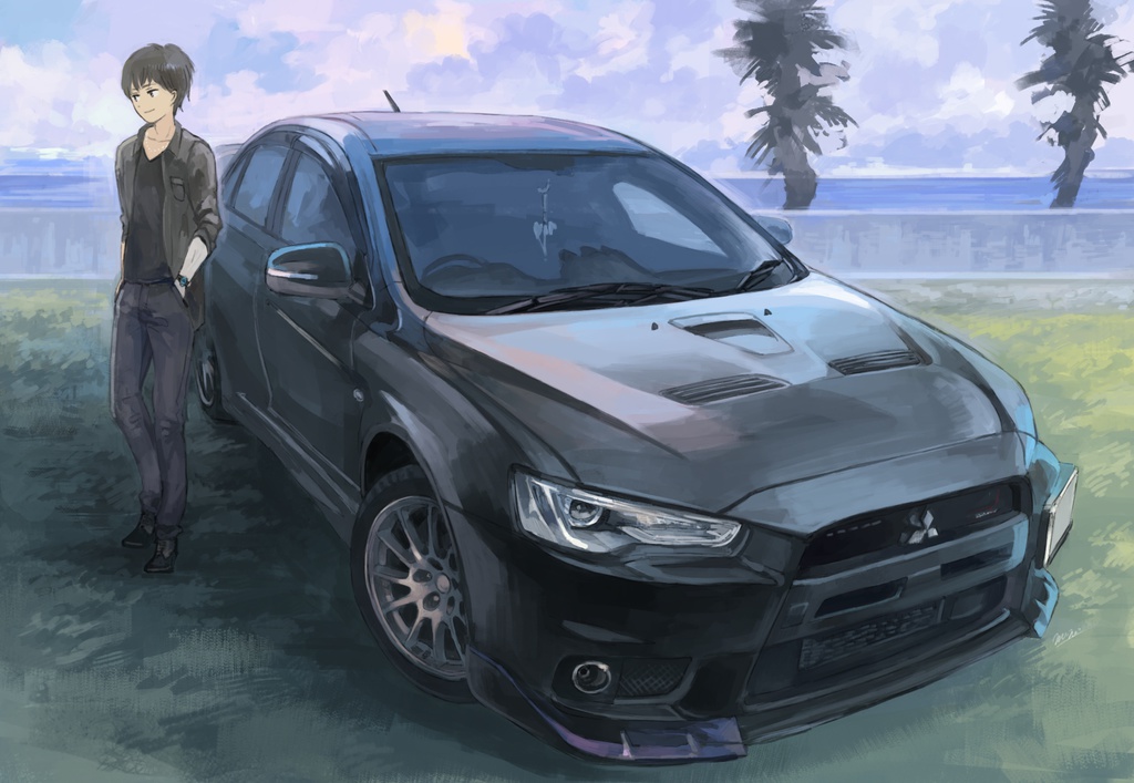 愛車+ご本人オーダーイラスト