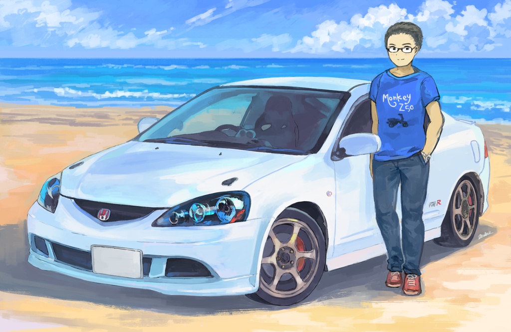 愛車+ご本人オーダーイラスト