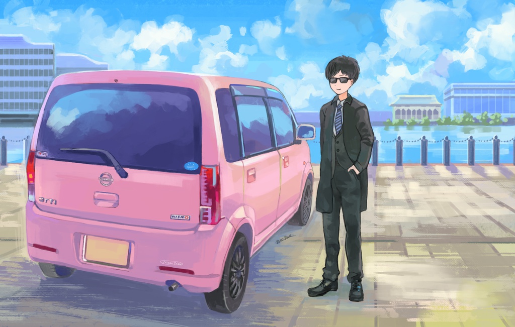 愛車+ご本人オーダーイラスト