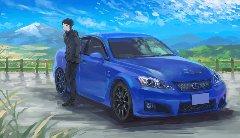 愛車+ご本人オーダーイラスト