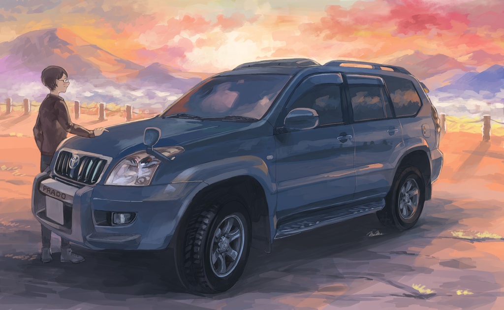 愛車+ご本人オーダーイラスト