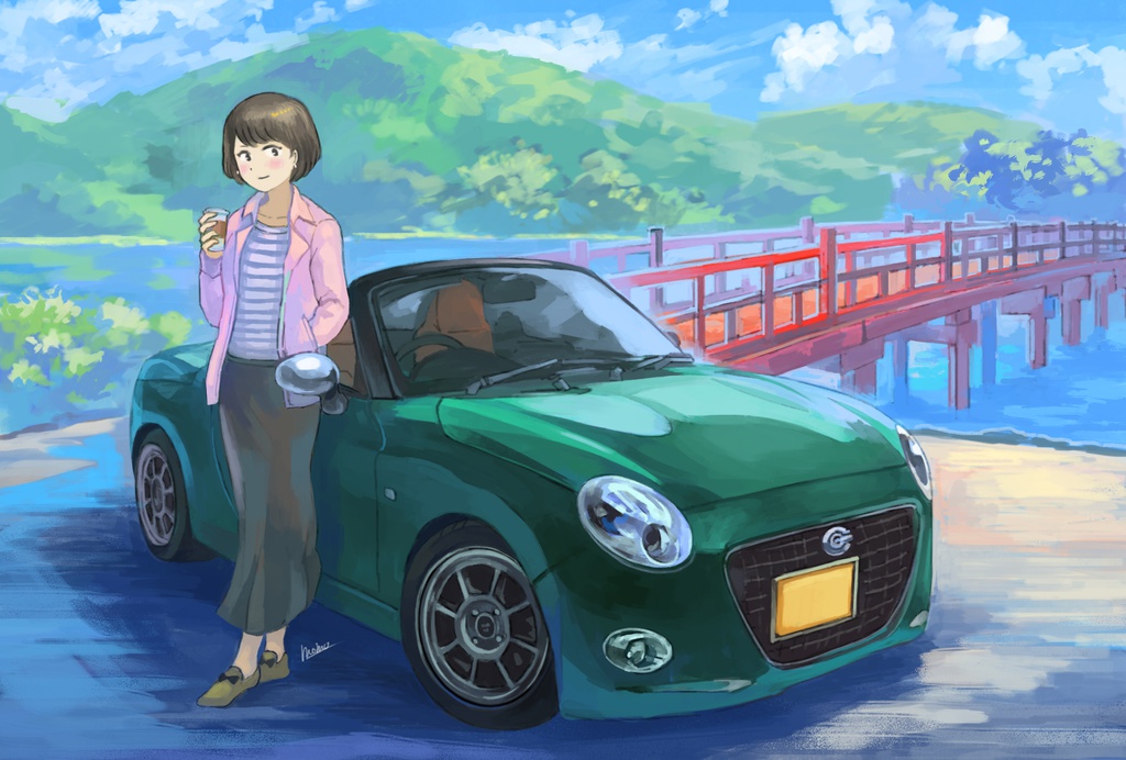 愛車+ご本人オーダーイラスト