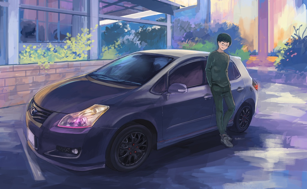 愛車＋ご本人オーダーイラスト