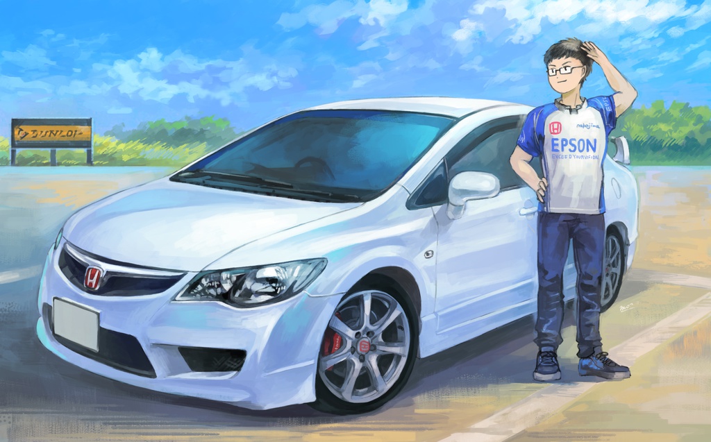 愛車+ご本人オーダーイラスト