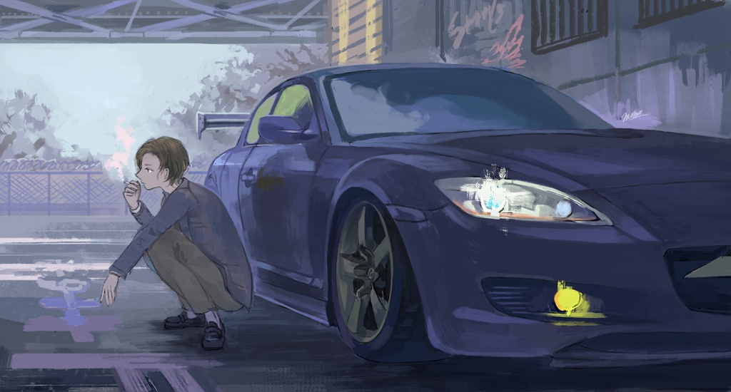 愛車+ご本人オーダーイラスト