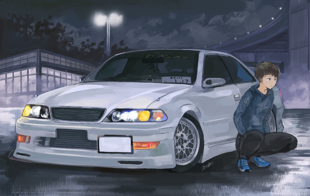 愛車+ご本人オーダーイラスト