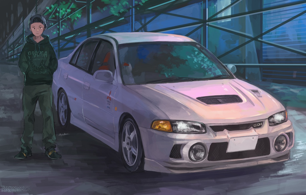 愛車+ご本人オーダーイラスト