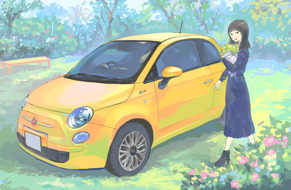 愛車+ご本人オーダーイラスト