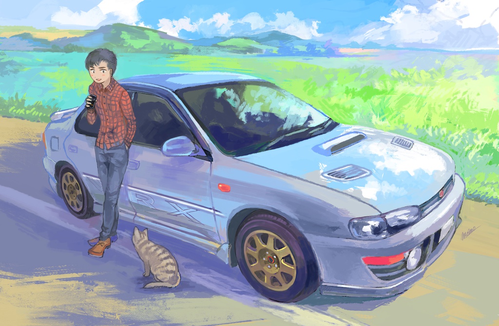 愛車+ご本人オーダーイラスト