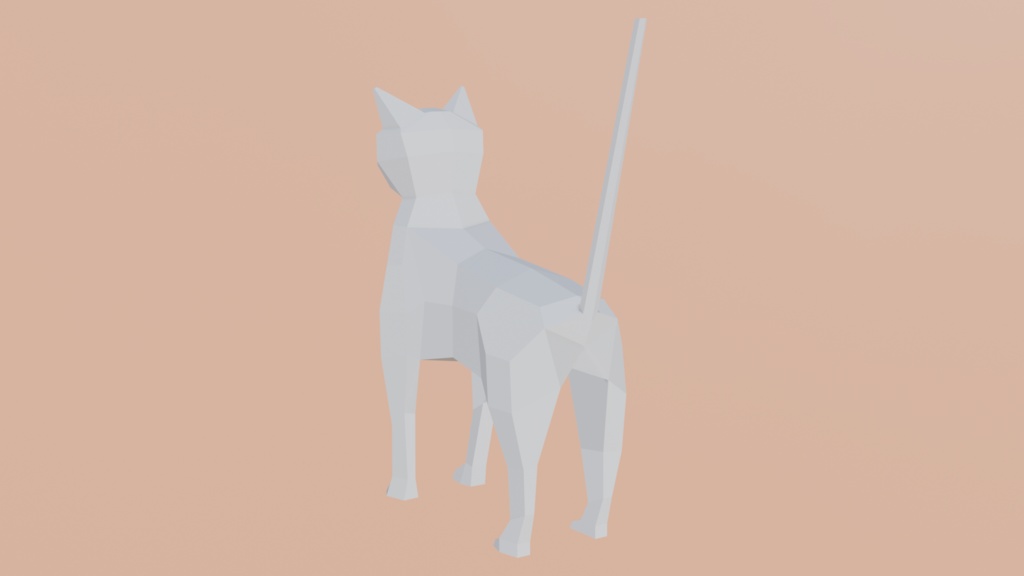 無料 ねこ(低ポリ)