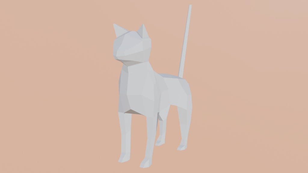 無料 ねこ(低ポリ)