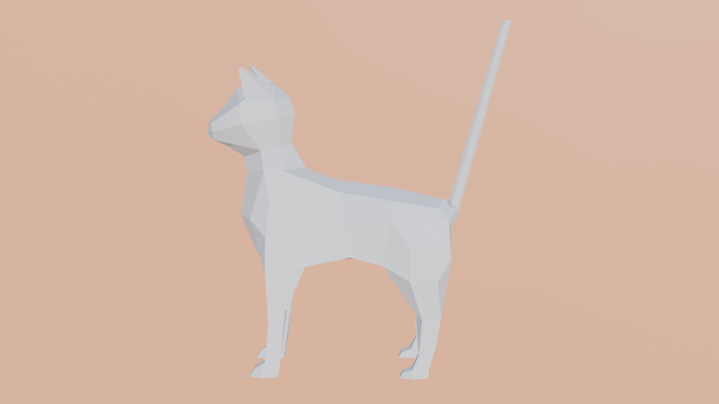 無料 ねこ(低ポリ)