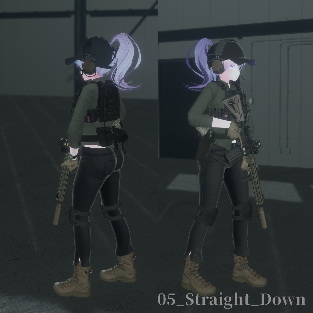 【VRC想定】AR15ポーズパック Vol.1(9ポーズ)
