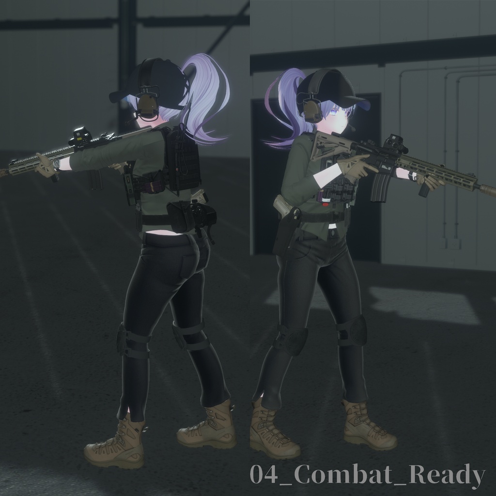【VRC想定】AR15ポーズパック Vol.1(9ポーズ)
