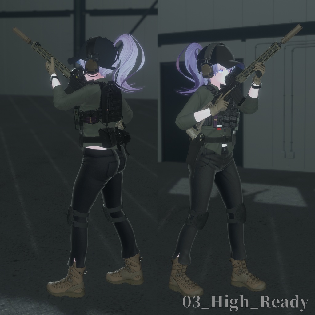【VRC想定】AR15ポーズパック Vol.1(9ポーズ)