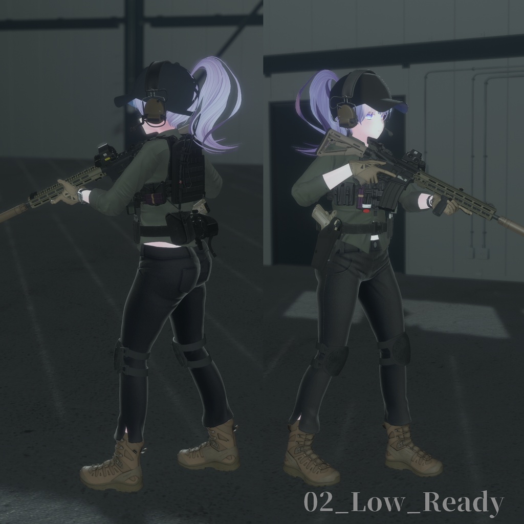 【VRC想定】AR15ポーズパック Vol.1(9ポーズ)
