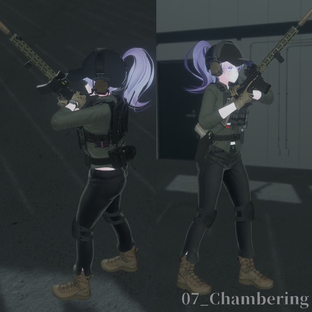 【VRC想定】AR15ポーズパック Vol.1(9ポーズ)
