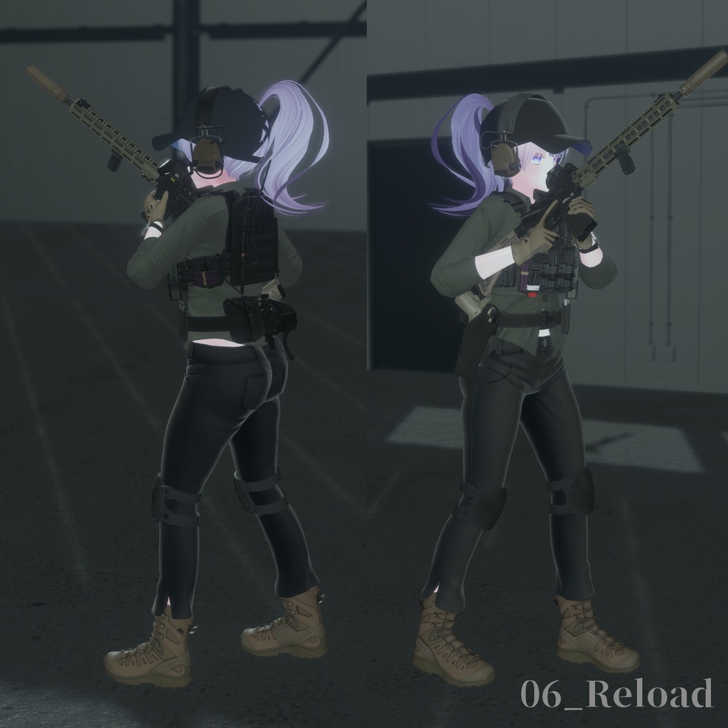 【VRC想定】AR15ポーズパック Vol.1(9ポーズ)