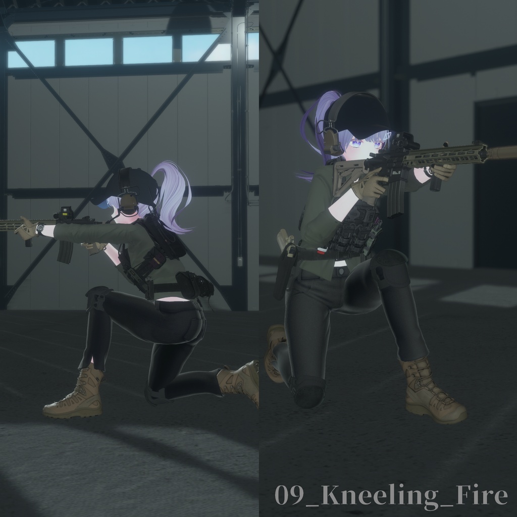【VRC想定】AR15ポーズパック Vol.1(9ポーズ)