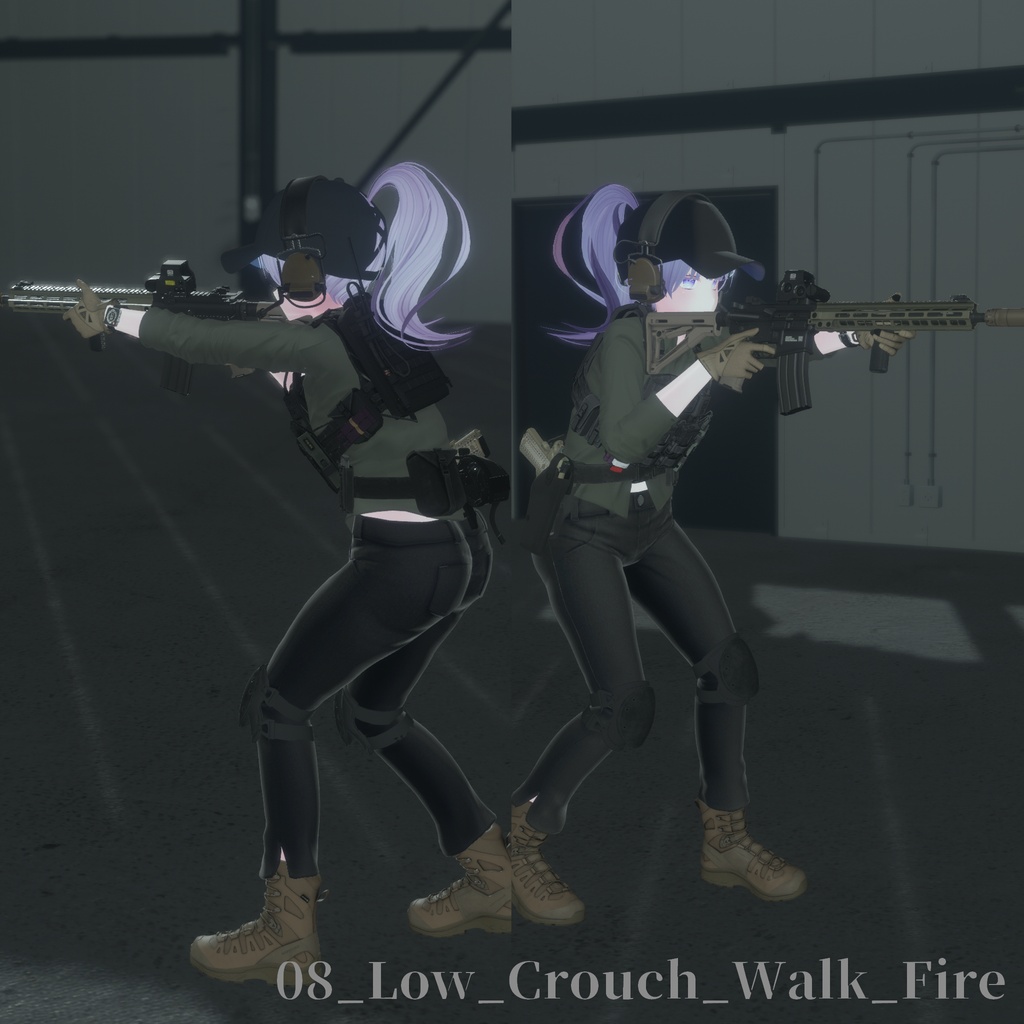 【VRC想定】AR15ポーズパック Vol.1(9ポーズ)