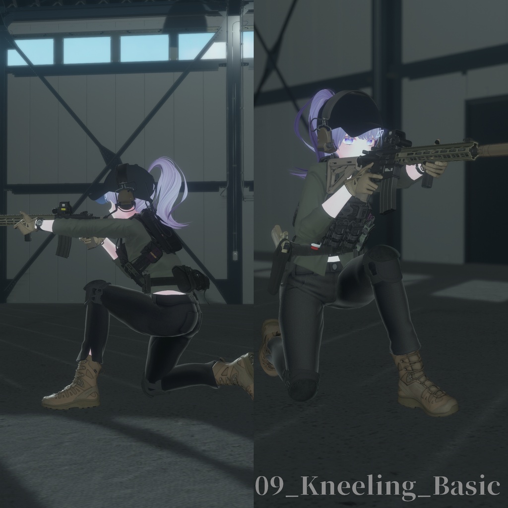 【VRC想定】AR15ポーズパック Vol.1(9ポーズ)