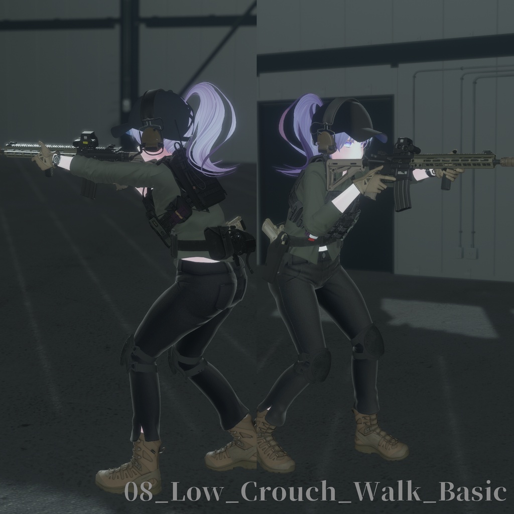 【VRC想定】AR15ポーズパック Vol.1(9ポーズ)