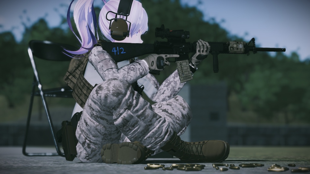 【VRC想定】AR15ポーズパック Vol.2(18ポーズ)