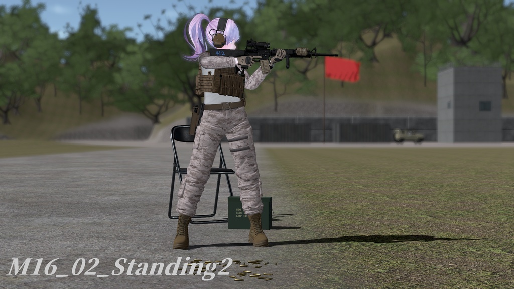 【VRC想定】AR15ポーズパック Vol.2(18ポーズ)