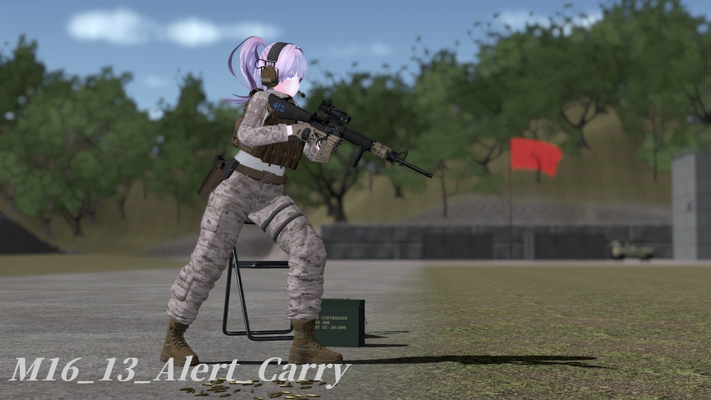【VRC想定】AR15ポーズパック Vol.2(18ポーズ)