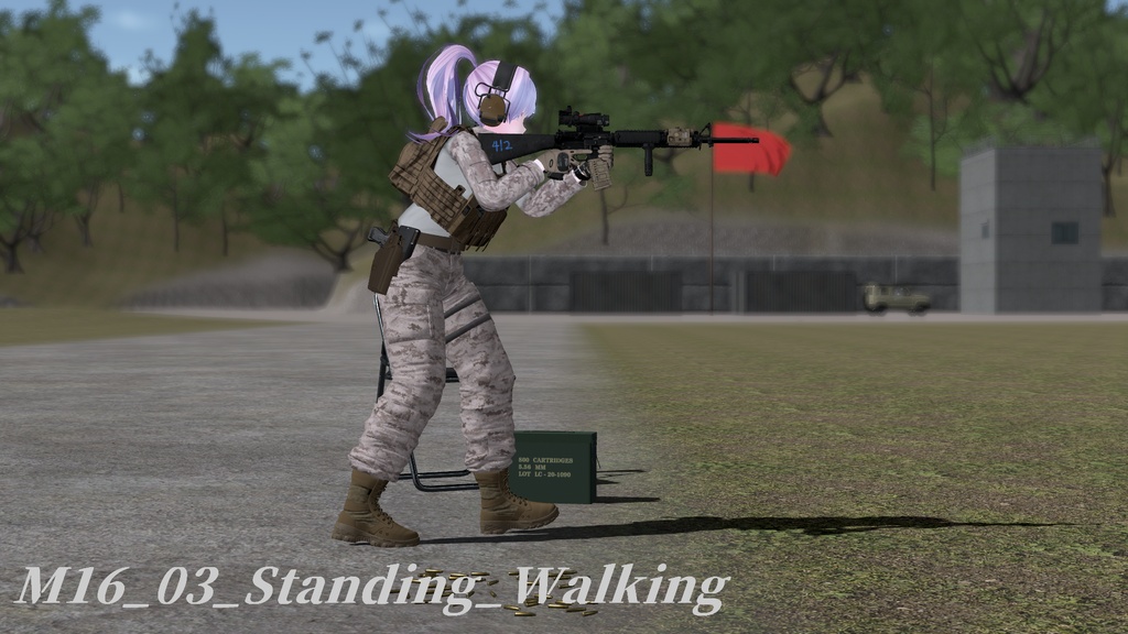 【VRC想定】AR15ポーズパック Vol.2(18ポーズ)