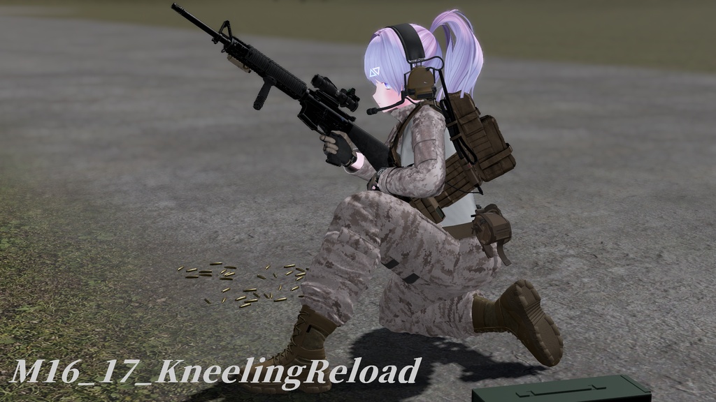 【VRC想定】AR15ポーズパック Vol.2(18ポーズ)