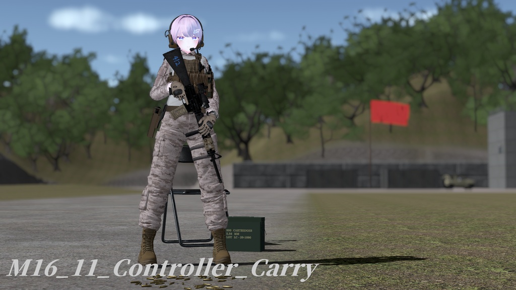 【VRC想定】AR15ポーズパック Vol.2(18ポーズ)