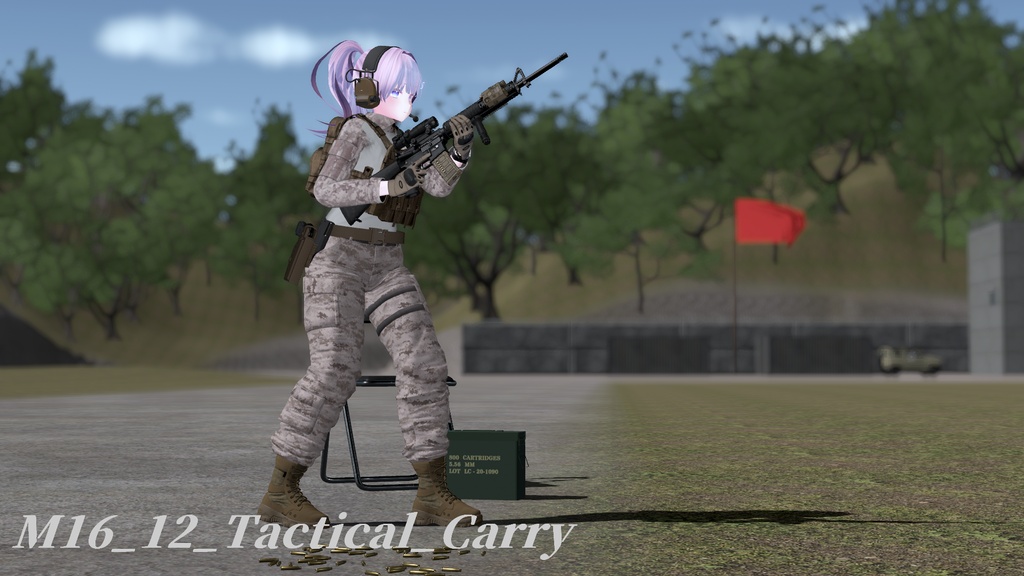 【VRC想定】AR15ポーズパック Vol.2(18ポーズ)
