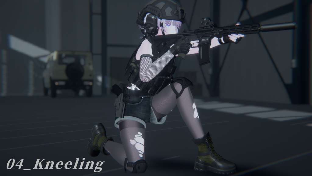 【VRC想定】AR15ポーズパック Vol.3(12ポーズ)(ゆめかちゃん用調整ポーズ+カワイイポーズ一つ追加!)
