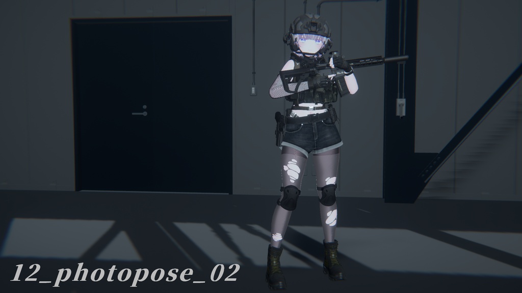 【VRC想定】AR15ポーズパック Vol.3(12ポーズ)(ゆめかちゃん用調整ポーズ+カワイイポーズ一つ追加!)