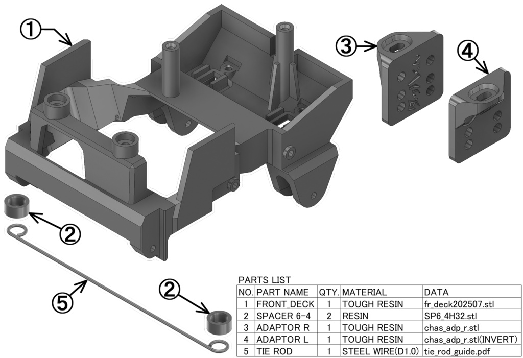 【STL】WPL 1/10 jimny車高を市販車に改造する3Dプリントデータ