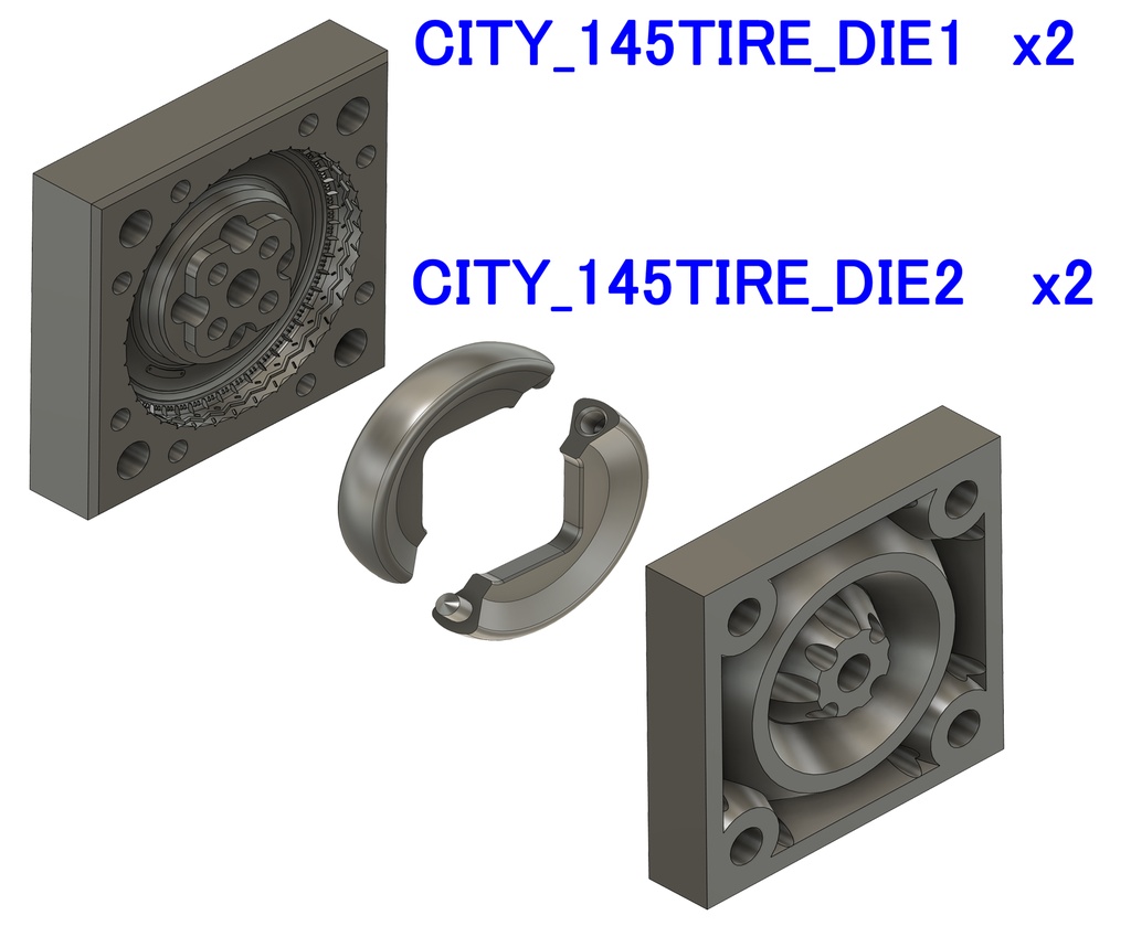 【STL】1/24 ホンダCITY 鉄ホイールとタイヤの3Dプリントデータ